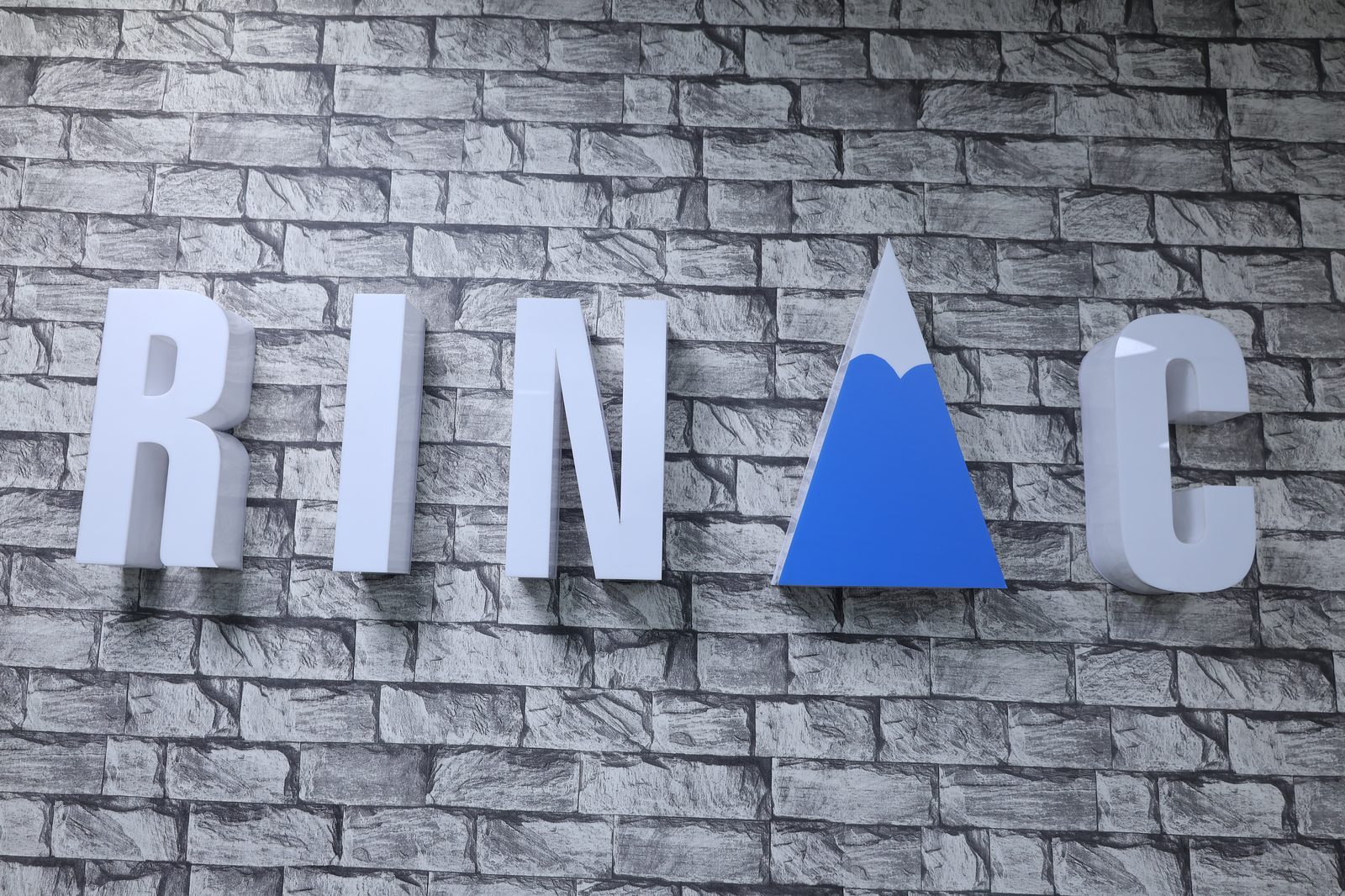 Rinac logo wall in the Chandigarh North India branch office